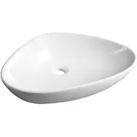 Sapho Teruel Keramische opbouwwastafel 59x39cm, wit