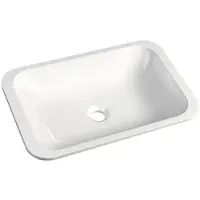 Sapho Japura Kunstmarmeren wastafel 55x36cm, wit