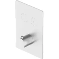Hotbath Cobber Afbouwdeel thermostaat Rechthoek met 2 push buttons Wit Mat PB009Q