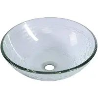Sapho Ripple Glazen waskom Ø42cm, helder met structuur