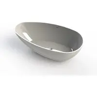 Salenzi Vrijstaand Ligbad Unica 170x86x54 cm Solid Cast Glans Wit