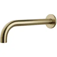 Wiesbaden Caral baduitloop rond 30 cm 1/2'' geborsteld messing