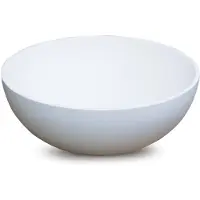 Luca Waskom sanitair rond 40x40x15 cm solid surface 8 mm dik mat wit
