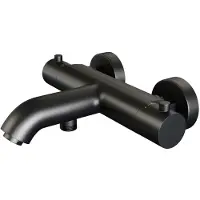 Brauer Black Edition thermostatische badkraan mat zwart