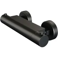 Brauer Black Edition douche thermostaatkraan opbouw Zwart Mat