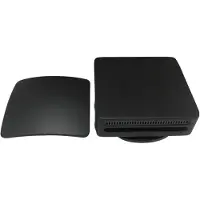 Wiesbaden Set knop/plug badoverloopcomb. +vulfunctie vierkant mat-zwart