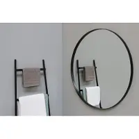 Ink Spiegel Rond Mat Zwart Aluminium Kader (Alle Maten Beschikbaar)