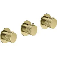 Hotbath Thermostatische Douchekraan Cobber X Inbouw Met 2 Stopkranen Geborsteld Messing PVD