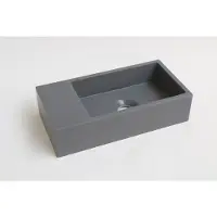 Ink Versus Fontein Quartz Zonder Kraangat Links Grijs 36x18x9cm