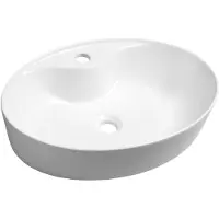 Sapho Mariana aanrecht keramische wastafel 58x41,5cm, wit