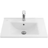 Boss & Wessing Wastafel BWS 1 Kraangat 45x60 cm Rechthoek Keramiek Wit
