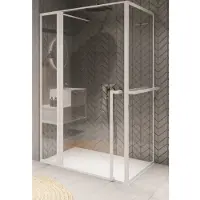 Riho Lucid 203 Douchecabine 3-delig Zij-instap 120x90cm Zwart Profiel - Veiligheidsglas - Douche, Douchecabines - 8714148594971