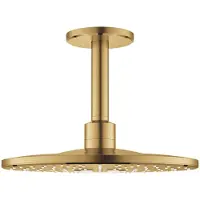 GROHE Rainshower Smartactive hoofddouche 31cm met plafondarm met 2 straalsoorten cool sunrise geborsteld