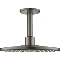 GROHE Regendoucheset Rainshower SmartActive 31 cm met Plafondarm Hard Graphite Geborsteld