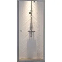 Sealskin - Douchedeur Hooked 100 X 200cm - Zilver Profiel - 6 Mm Helder Glas