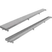 Differnz Tegelrooster t.b.v. Douchegoot 70 cm Geborsteld RVS