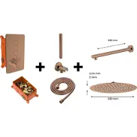 Best design Regendoucheset one pack inbouw thermostaat dijon m300 pvd glans brons
