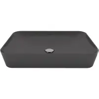 SaniGoods Aqualis keramische waskom 60x40cm mat antraciet