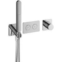 Hotbath Gal PB7071 afbouwdeel thermostaat met 2 pushbuttons chroom