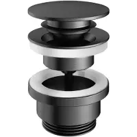 Hotbath Mate P710 wastafelafvoerplug klik met schroef geborsteld gunmetal PVD