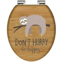 Schutte MDF toiletbril, model "DONT HURRY", toiletbril met zachte sluiting