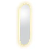 Clou Spiegel look at me met led verlichting ovaal 90x28 cm met satijnrand