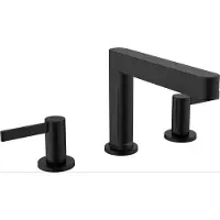 Hansgrohe Wastafelmengkraan Finoris 3-gats 110 met Push-Open Waste Mat Zwart