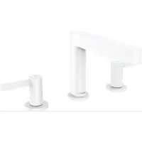 Hansgrohe Wastafelmengkraan finoris 3-gats 110 met push-open waste mat wit