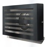 Weckx Overdruk Ventilatierooster Beta 15 cm Mat Zwart