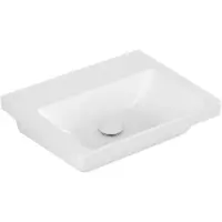 Villeroy & Boch Wastafel Subway 3.0 Met CeramicPlus Zonder Kraangat Zonder Overloop 55x44x16.5 cm Stone White