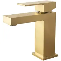 Boss & Wessing Wastafelkraan bws | colorato square | vierkant | geborsteld goud