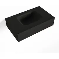 Mondiaz lex urban vrijhangende solid surface wastafel 50 cm. Positie wasbak midden