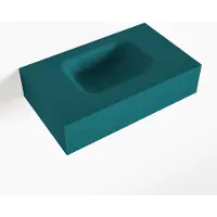 Mondiaz lex smag vrijhangende solid surface wastafel 50 cm. Positie wasbak midden