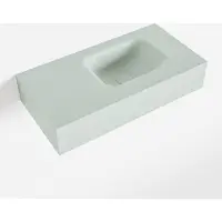 Mondiaz lex greey vrijhangende solid surface wastafel 60 cm. Positie wasbak rechts
