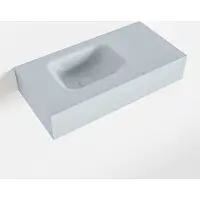 Mondiaz lex clay vrijhangende solid surface wastafel 60 cm. Positie wasbak links