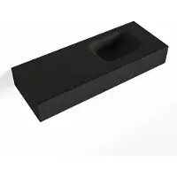 Mondiaz LEX Urban vrijhangende solid surface wastafel 80cm. Positie wasbak rechts