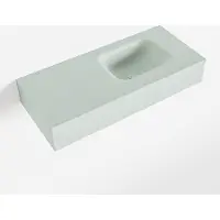 Mondiaz lex greey vrijhangende solid surface wastafel 70 cm. Positie wasbak rechts