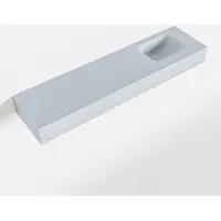 Mondiaz LEX Clay vrijhangende solid surface wastafel 120cm. Positie wasbak rechts