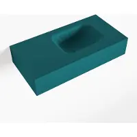 Mondiaz lex smag vrijhangende solid surface wastafel 60 cm. Positie wasbak rechts