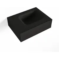 Mondiaz lex urban vrijhangende solid surface wastafel 40 cm. Positie wasbak rechts