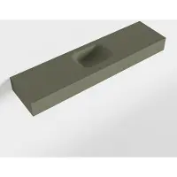 Mondiaz LEX Army vrijhangende solid surface wastafel 120cm. Positie wasbak midden