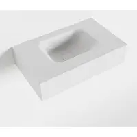 Mondiaz lex talc vrijhangende solid surface wastafel 50 cm. Positie wasbak midden
