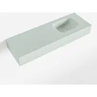 Mondiaz lex greey vrijhangende solid surface wastafel 90 cm. Positie wasbak rechts