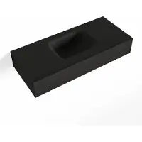Mondiaz lex urban vrijhangende solid surface wastafel 70 cm. Positie wasbak midden