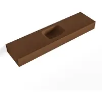 Mondiaz LEX Rust vrijhangende solid surface wastafel 120cm. Positie wasbak midden