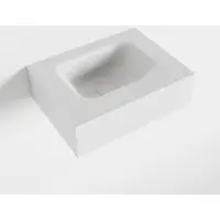 Mondiaz lex talc vrijhangende solid surface wastafel 40 cm. Positie wasbak midden