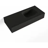 Mondiaz LEX Urban vrijhangende solid surface wastafel 70cm. Positie wasbak rechts