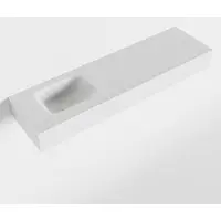 Mondiaz lex talc vrijhangende solid surface wastafel 110 cm. Positie wasbak links
