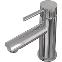 Brauer Carving Wastafelkraan - Hendel 1 - Chroom - Zonder Waste - Messing - Kranen, Wastafelkranen, Opbouw Wastafelkranen - 8720359388100