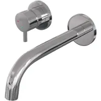 Brauer Chrome Edition ColdStart wastafelkraan inbouw gebogen uitloop en rozetten model B2 chroom